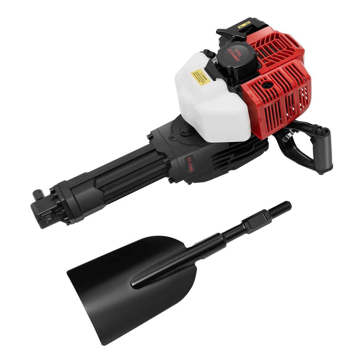 2-Stroke Garden Tree Digger 52cc 1900W, Portable Tree Transplanting Tool with Impact Shovel, Root Digger for Landscaping