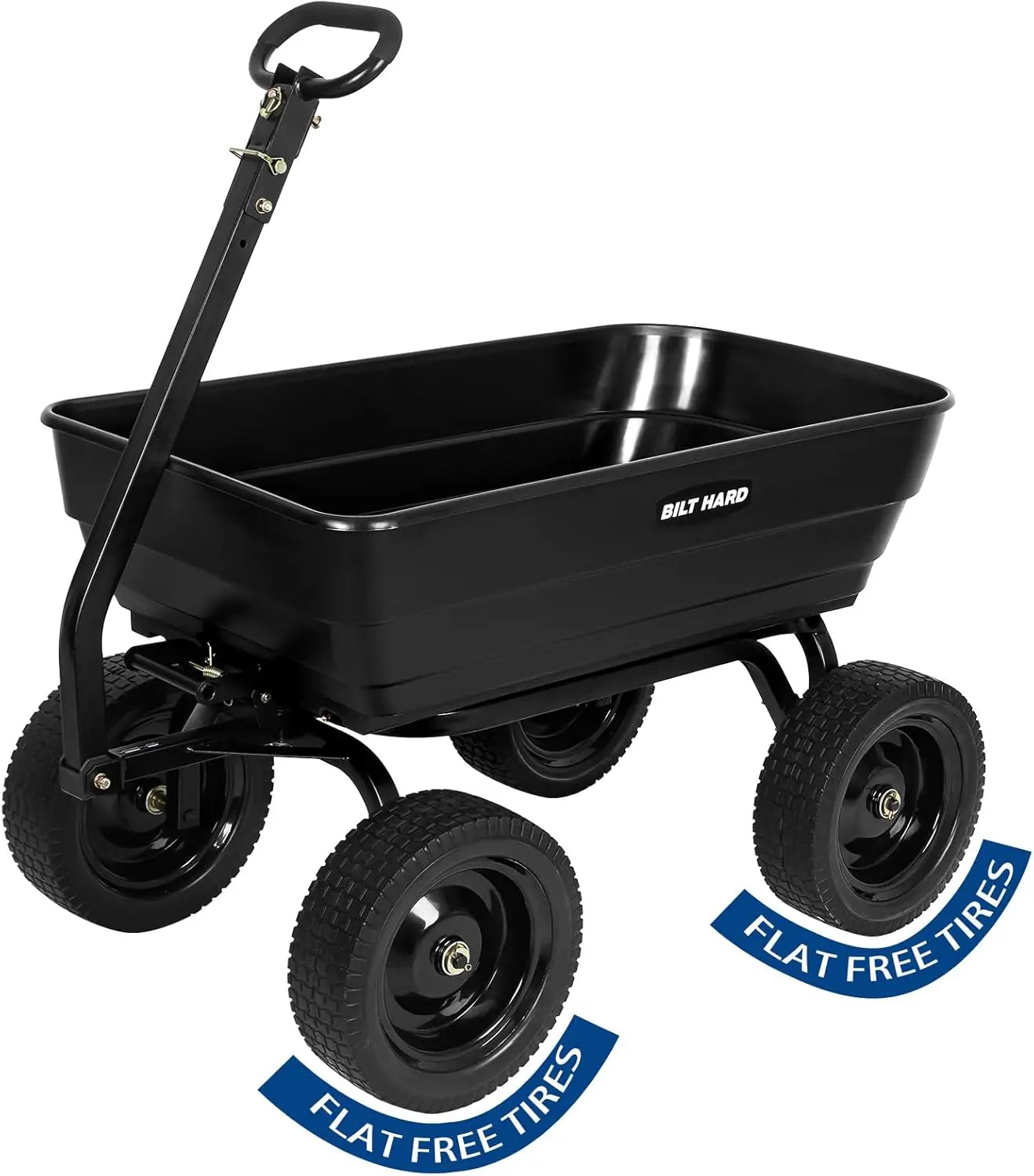 BILT HARD Yard Dump Cart No Flat Tires 600lb Capacity