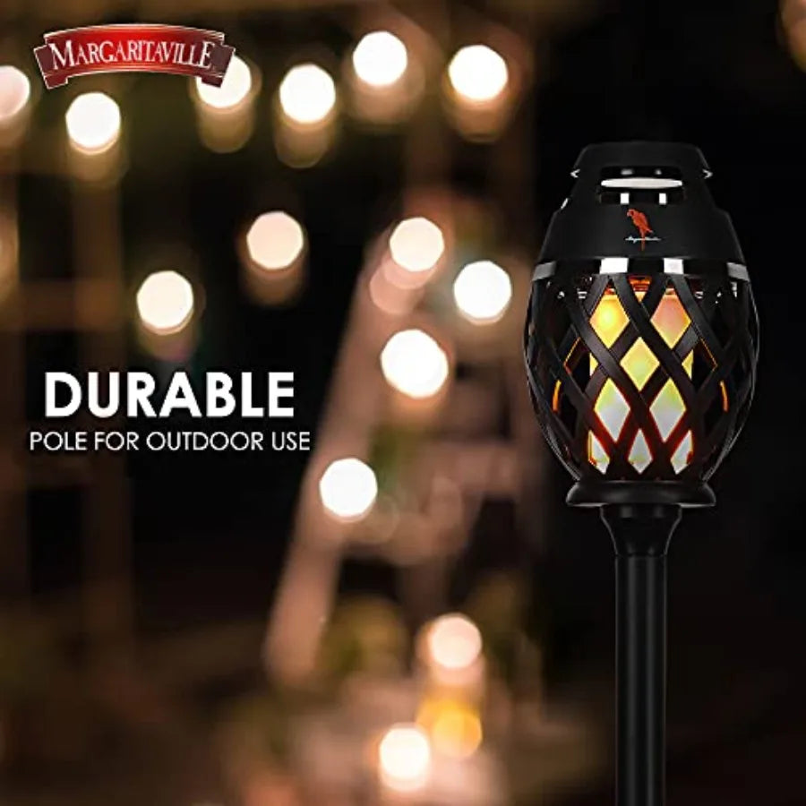 Margaritaville Tiki Torch - Waterproof Bluetooth Speaker Portable Party Speaker with Flickering LED Lights Perfect for Travel P