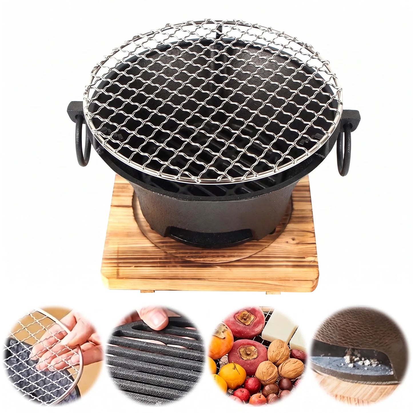 Atuin Stainless Steel Charcoal Bbq Grill Stove For Outdoor Camping