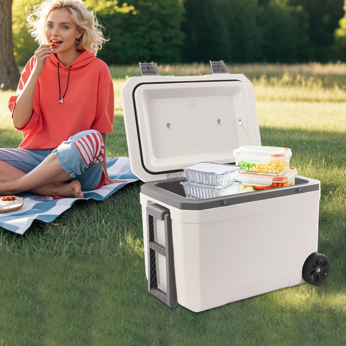 Insulated Portable Cooler for Camping BBQ Picnics and Outdoors