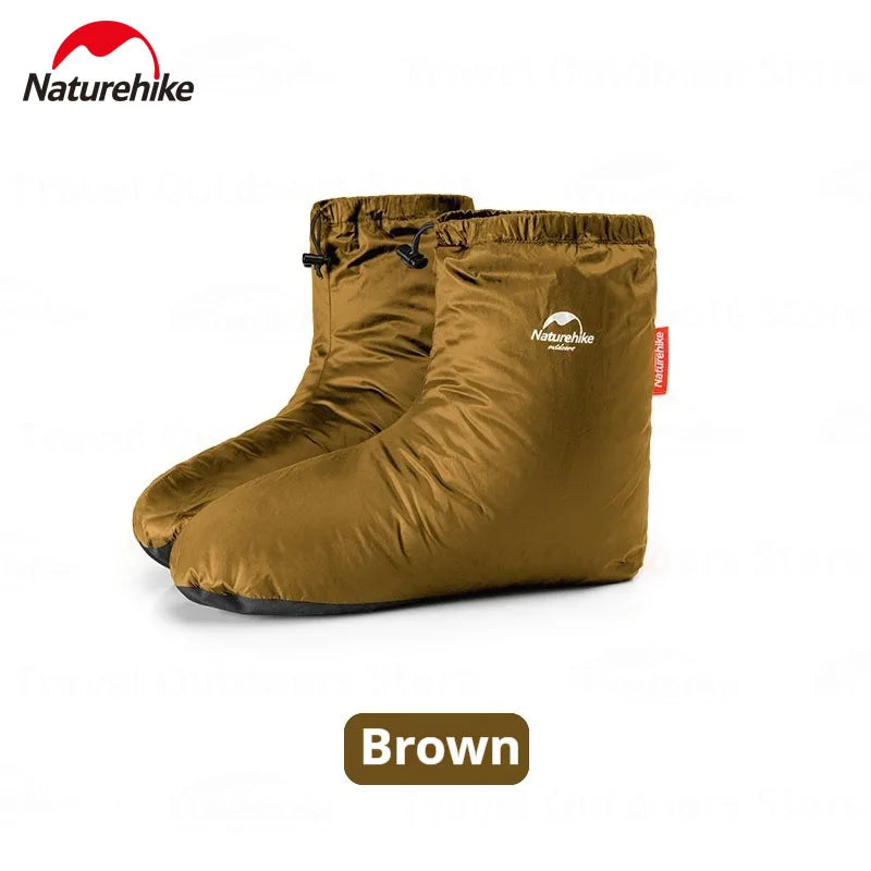 Naturehike Duck Down Foot Cover Lightweight Winter Unisex Outdoor Camping Travel Foot Shoes Keep Warm Shoes Windproof Waterproof