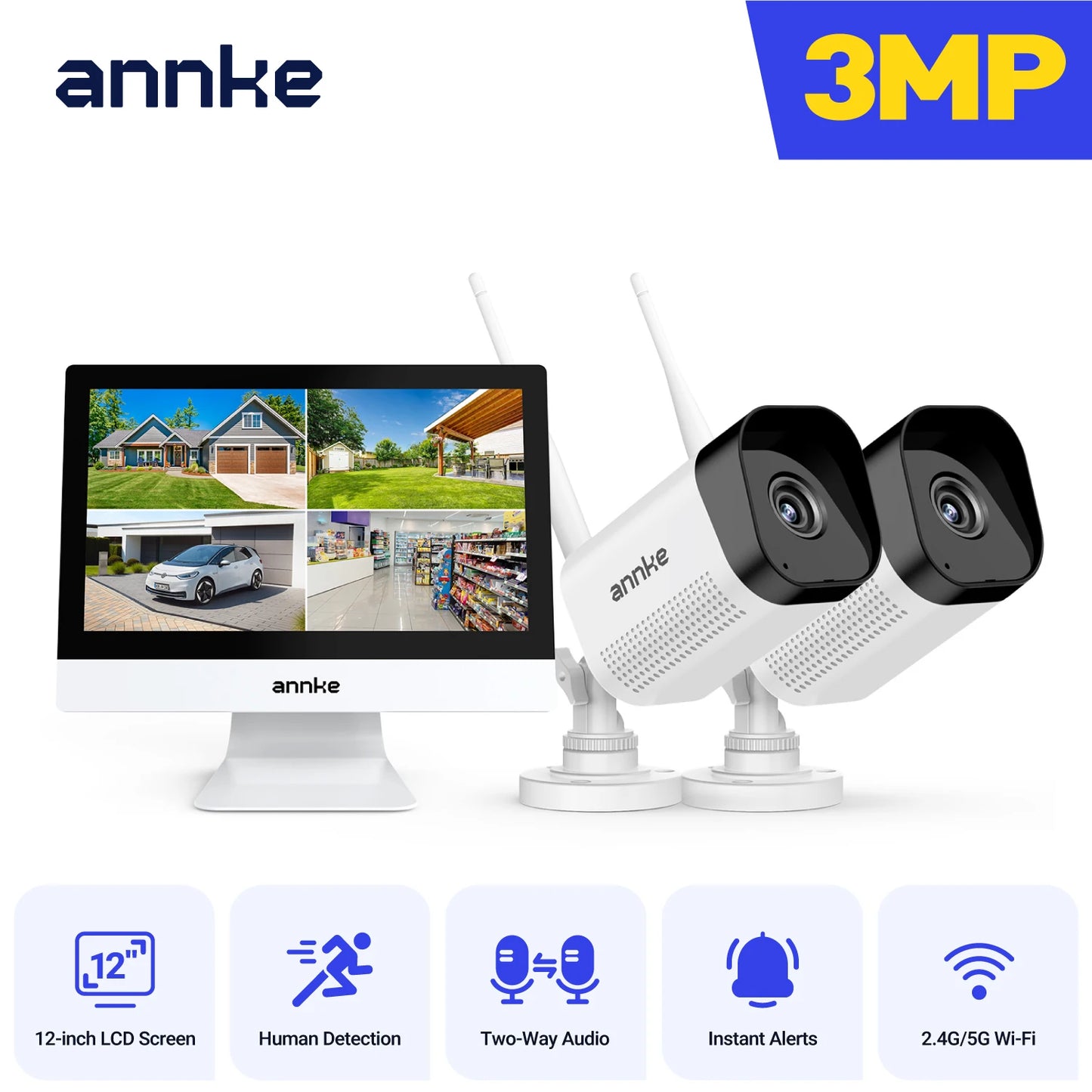 ANNKE 8MP WiFi Security Camera System With 4K Night Vision