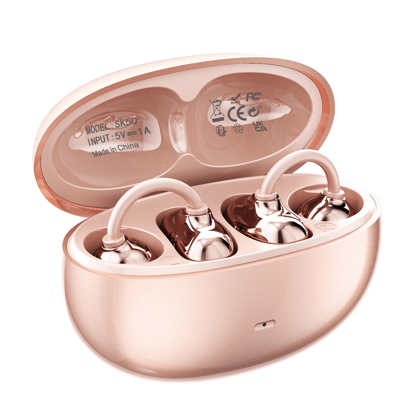 SHUKE Open Ear Clip Headphones Wireless Bluetooth 6.0 With Microphone