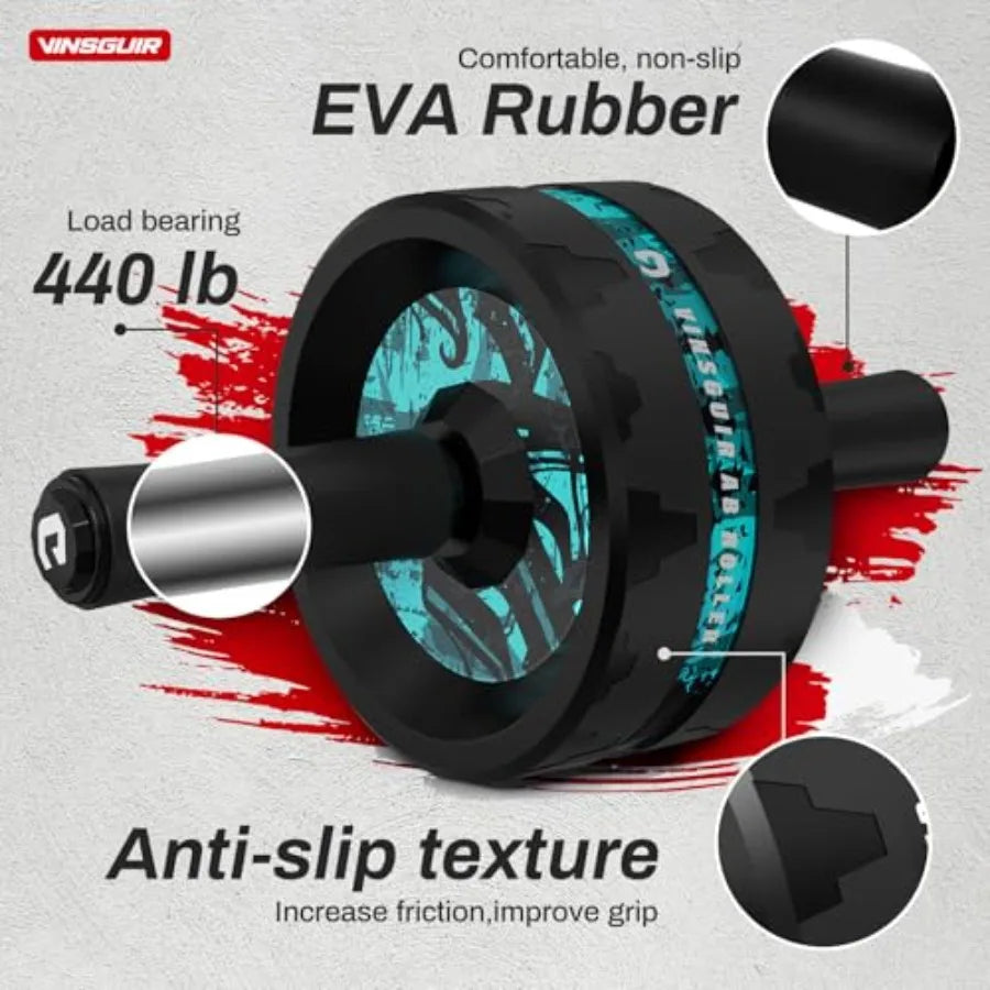 Ab Roller Wheel Abs Core Workout Equipment For Home Gym Knee Pad