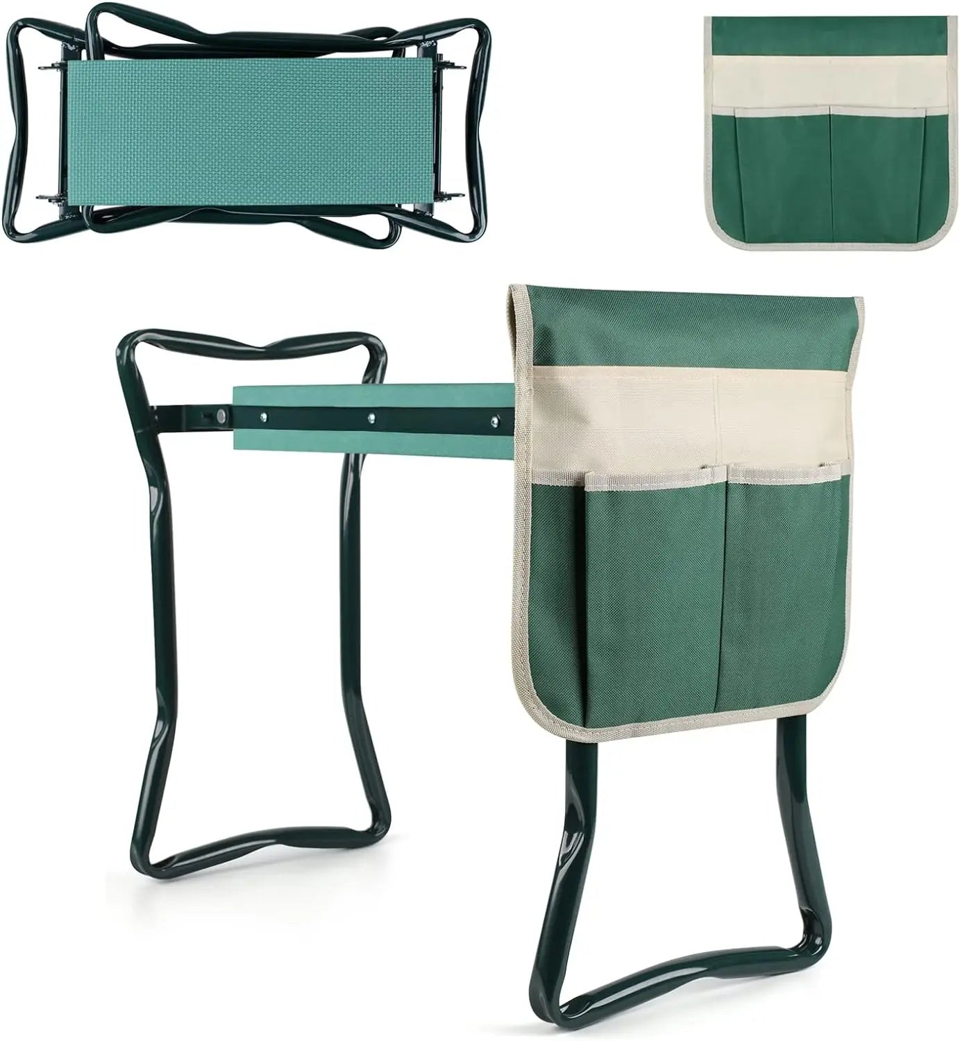 Garden Kneeler And Seat Upgraded Folding Bench Portable With Foam