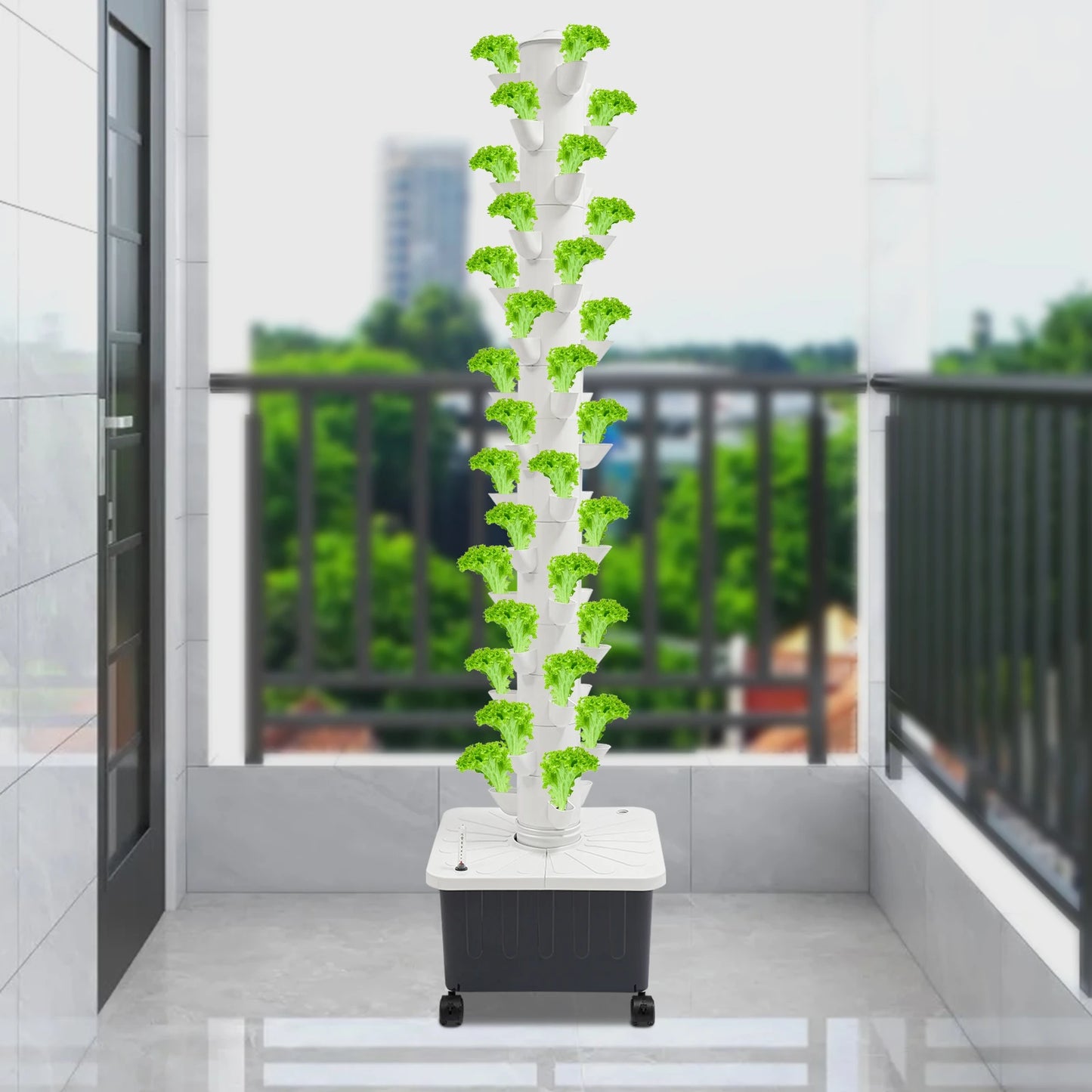 Hydroponic Growing System 45 Holes Vertical Hydroponics Tower Garden 15 Layers 3 Holes Per Layer Indoor Herb Vegetable Grow Kit