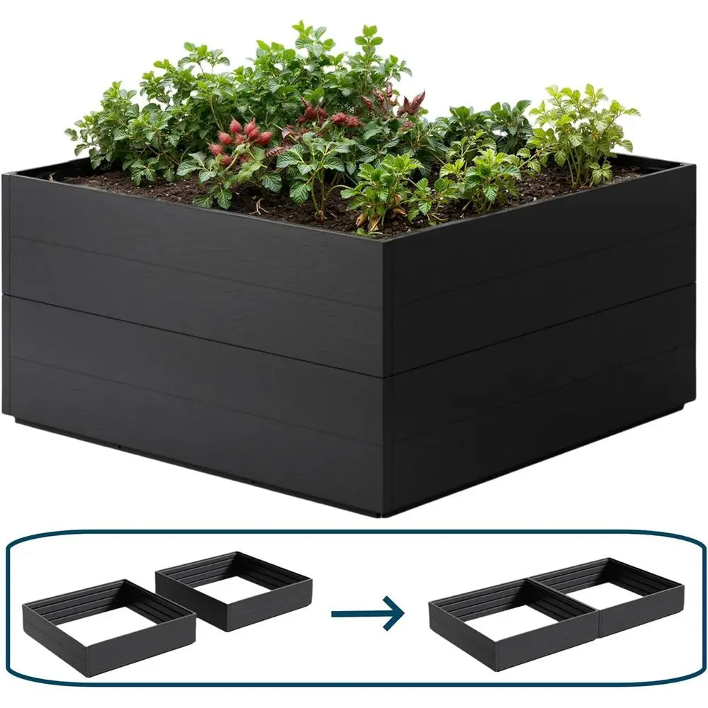 Ticify Modular Raised Garden Bed Outdoor Planter Box