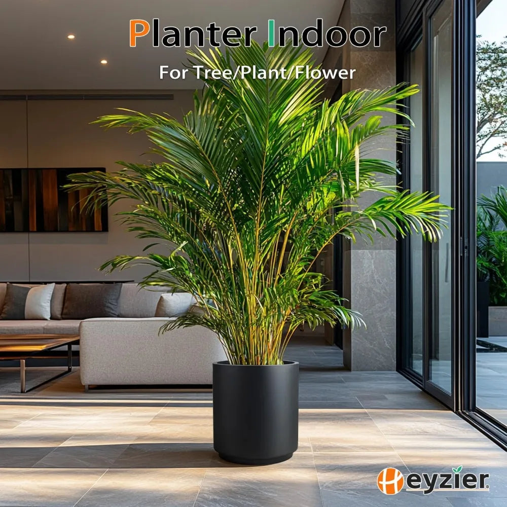 DAFIFY Concrete Planter Indoor Outdoor Pot For Trees And Flowers