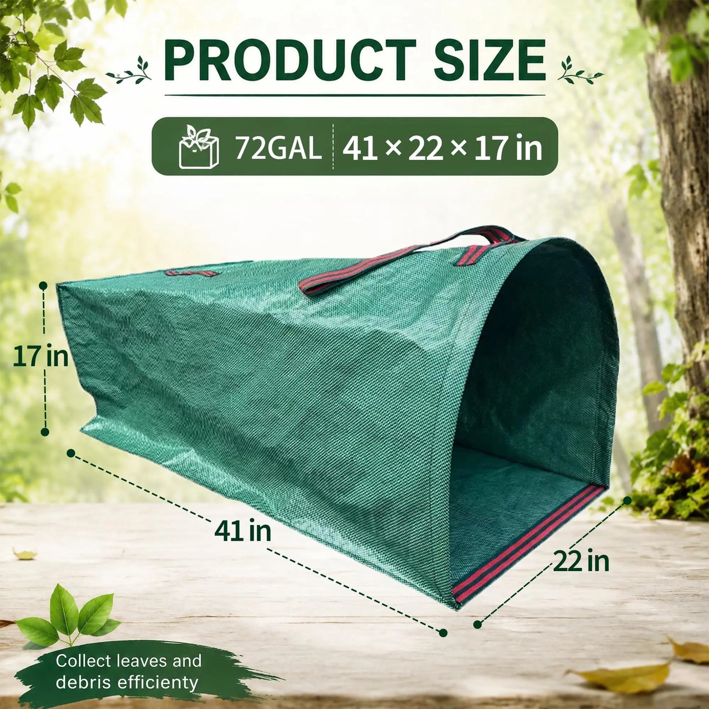 HiMISS 2 Pack Reusable Yard Waste Bags With Gloves