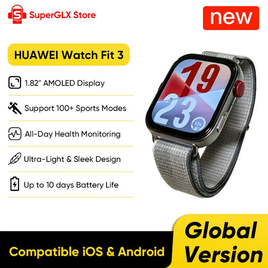 Huawei Watch Fit 3 Smartwatch With AMOLED Display Health Tracking