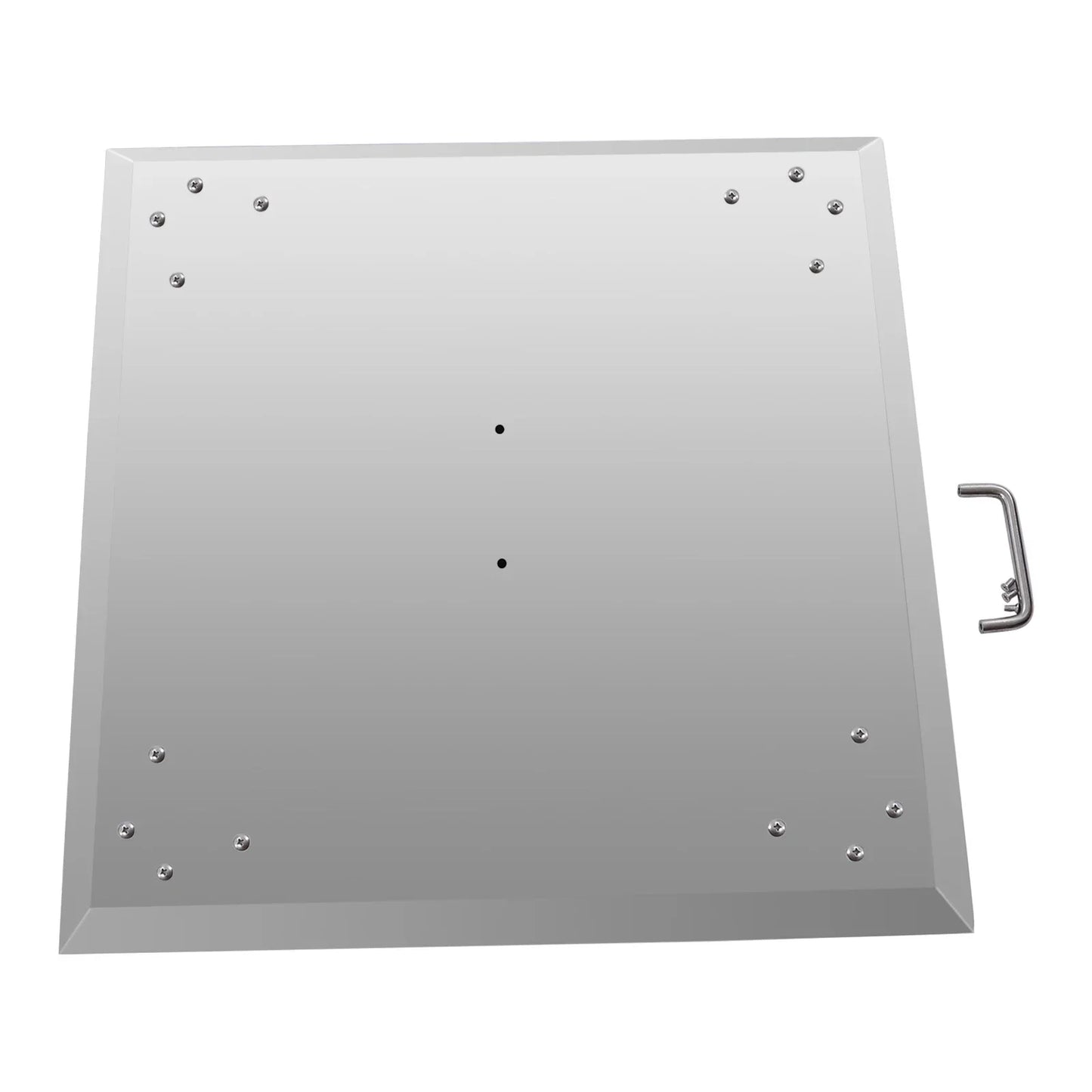 Fire Pit Heat Deflector, 24 x 24 x 24 Inch Stainless Steel Fire Pit Cover, Square Burner Cover to Push Heat Down and Out with Foldable Legs and Carrying Handle for Outdoor Indoor Picnics