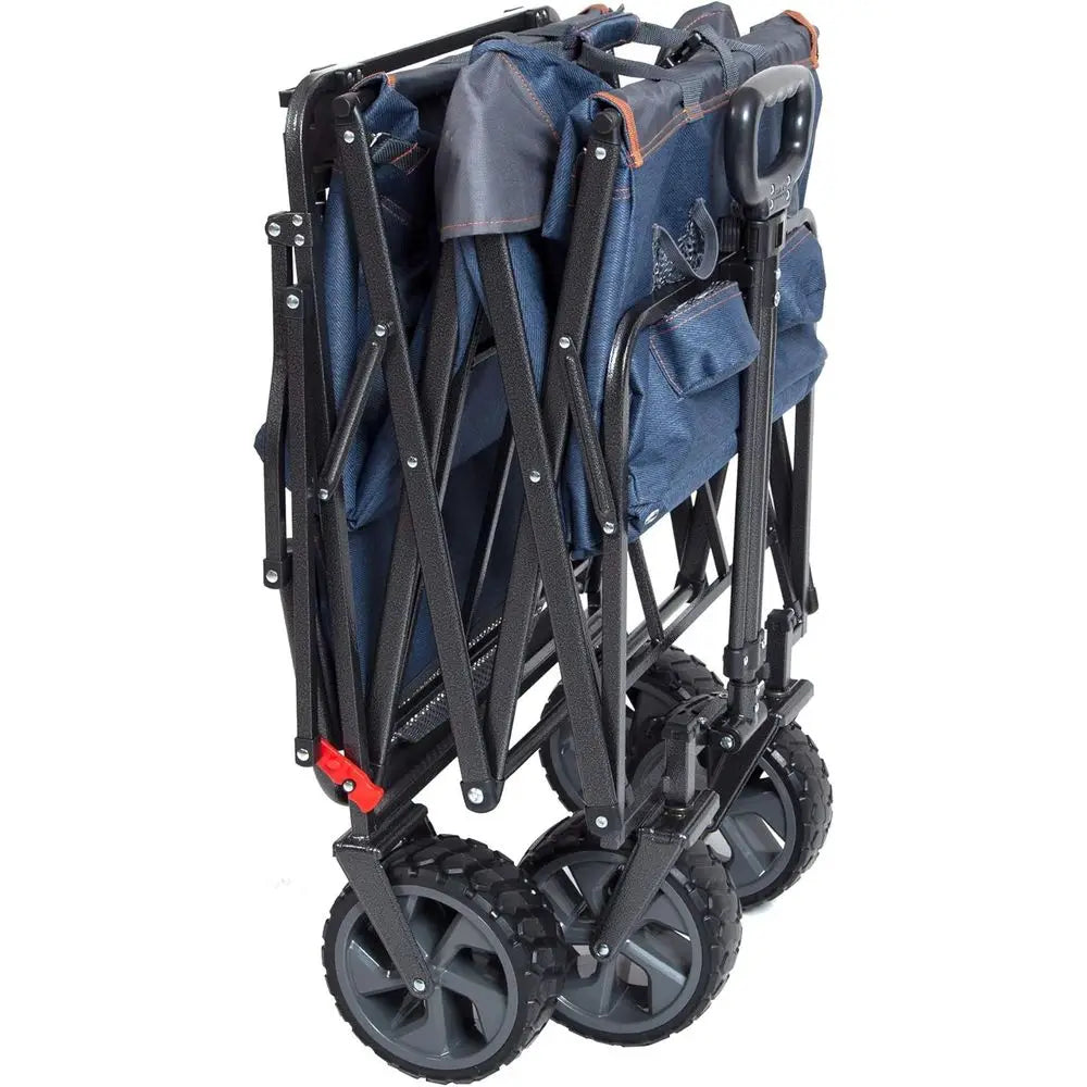 Push Pull Utility Wagon Portable Lightweight With Extra Large Wheels