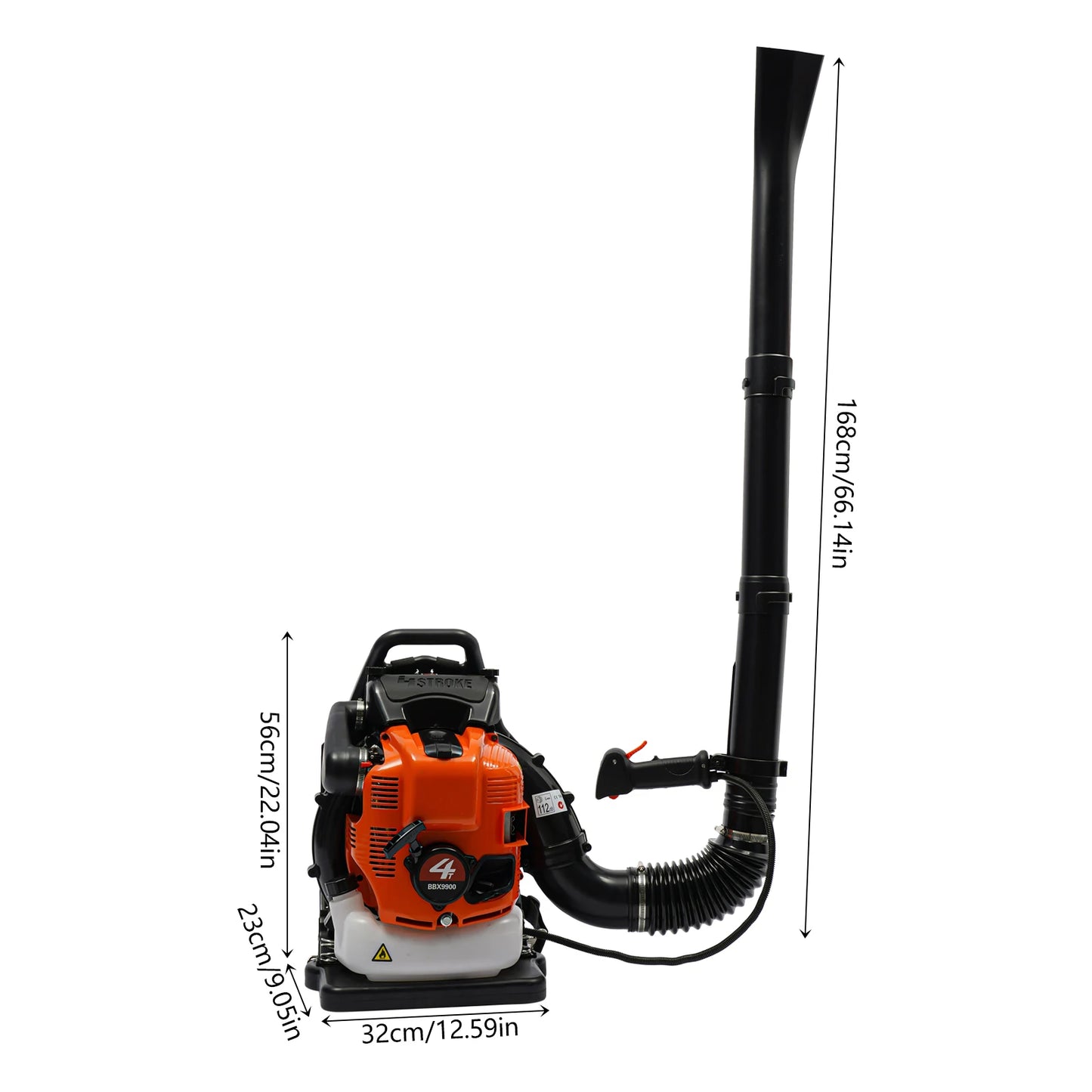 Bymaocar 75.6cc 4 Stroke Backpack Leaf Blower Gas Powered Diaphragm Carburetor