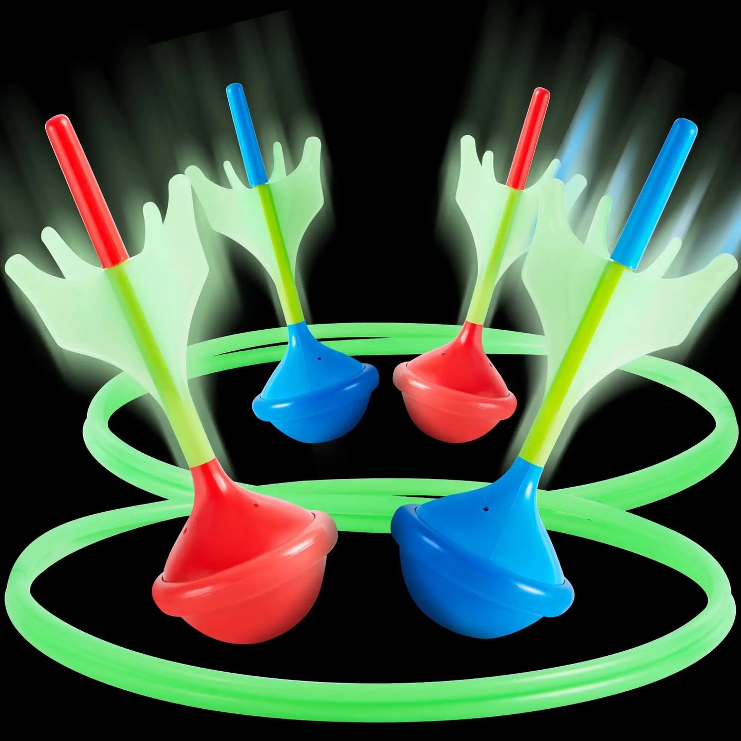 Joyfy Premium Glow In The Dark Outdoor Lawn Darts Set
