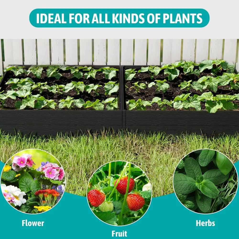 Ticify Modular Raised Garden Bed Outdoor Planter Box