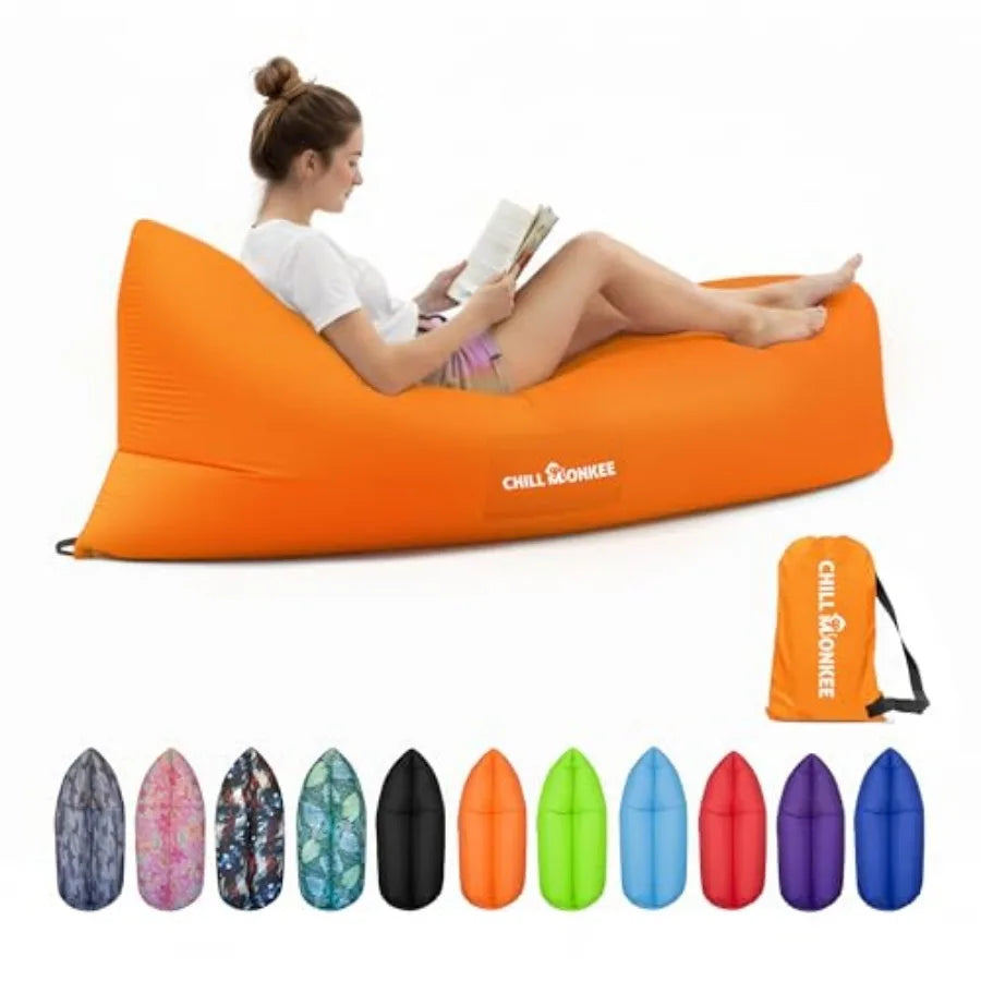 Portable Inflatable Lounger For Beach And Camping Self Inflating Air Couch
