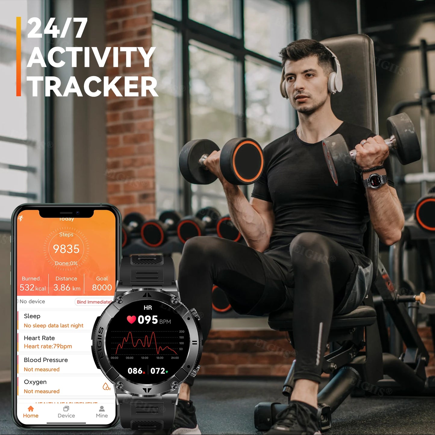 LaNikar Smartwatch TFT Display Bluetooth Blood Pressure Fitness Tracker