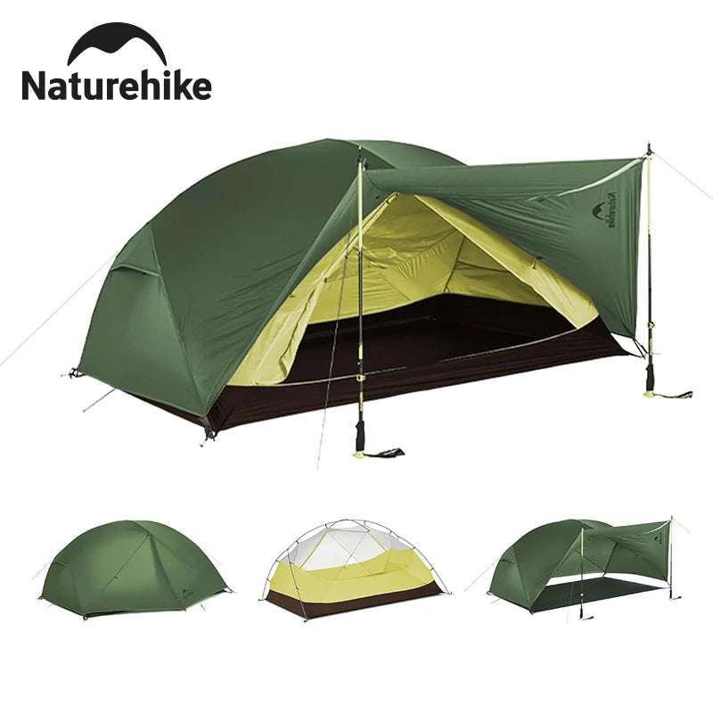 Naturehike Mongar BASE Camping Tent 2-3 People 210T Polyester 3 Season Tent Ultralright Portable Water Protective Travel Tent