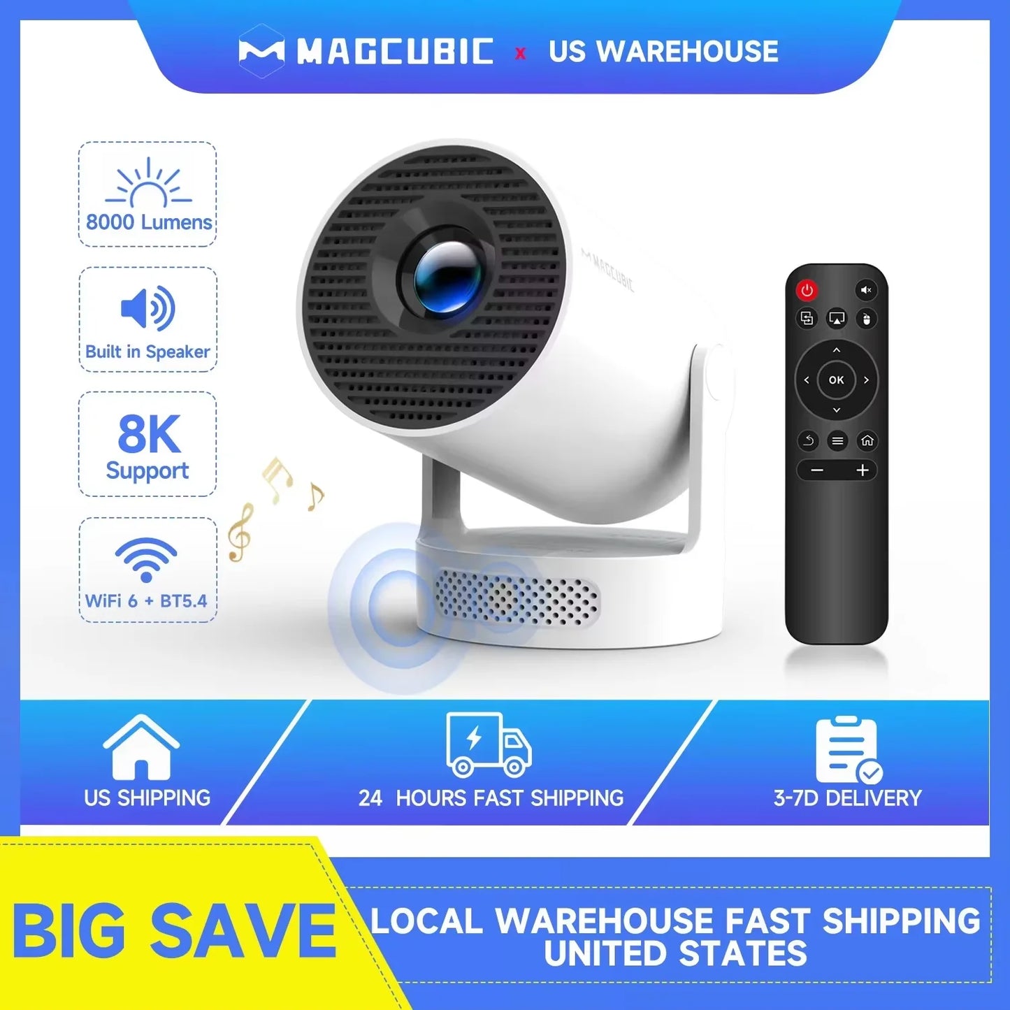 Magcubic HY300 Pro 8K Android 14 Home Theater Projector