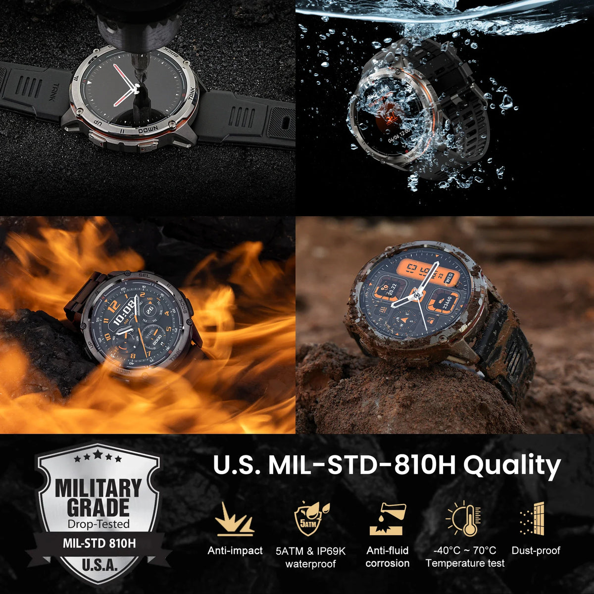 Kospet Tank T3 Ultra 2 GPS Smart Watch With Bluetooth