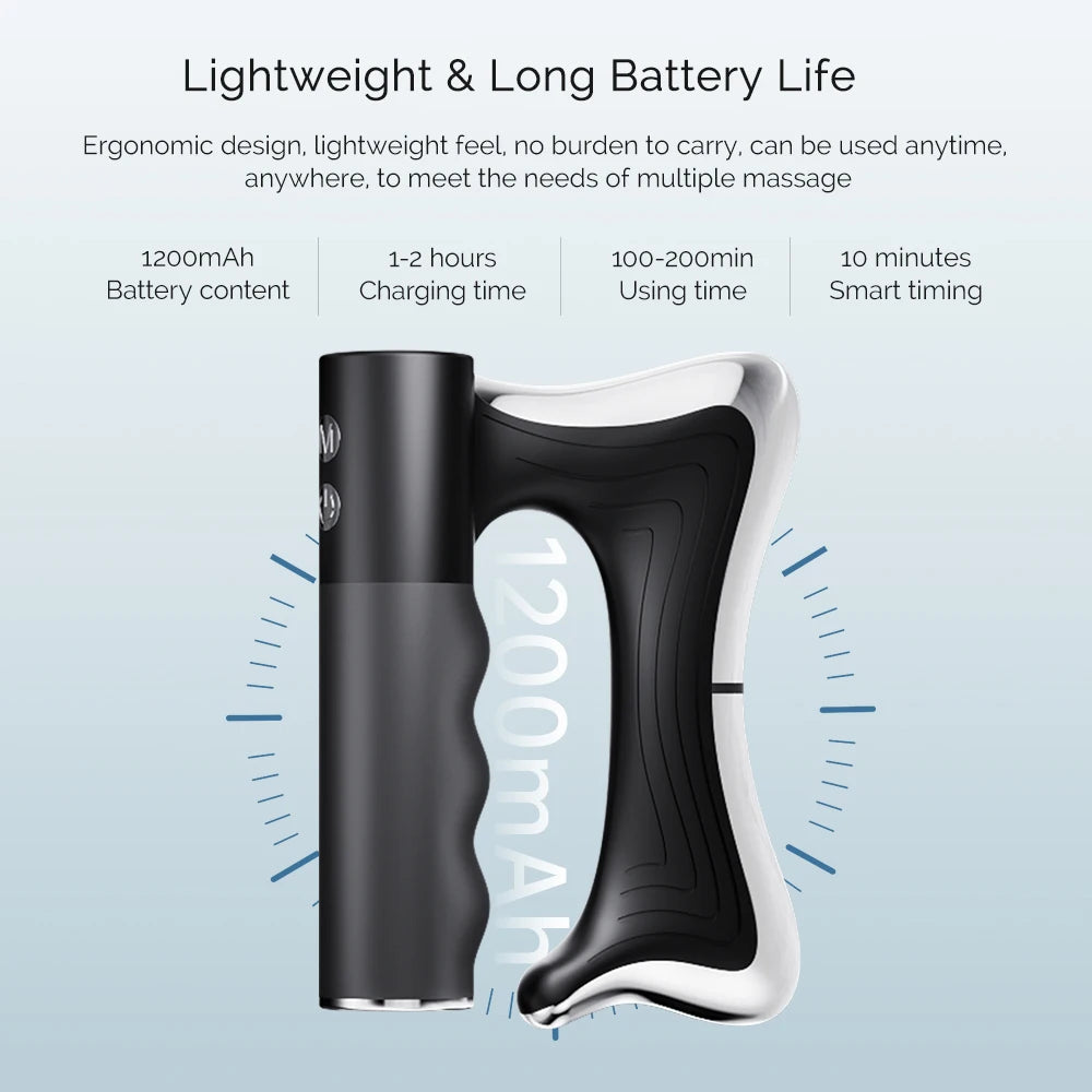 10500RPM High Speed Vibration Fascia Knife Massager Electric Muscle Scraper Blade Deep Tissue Body Relax Lifting Fitness Massage Tool