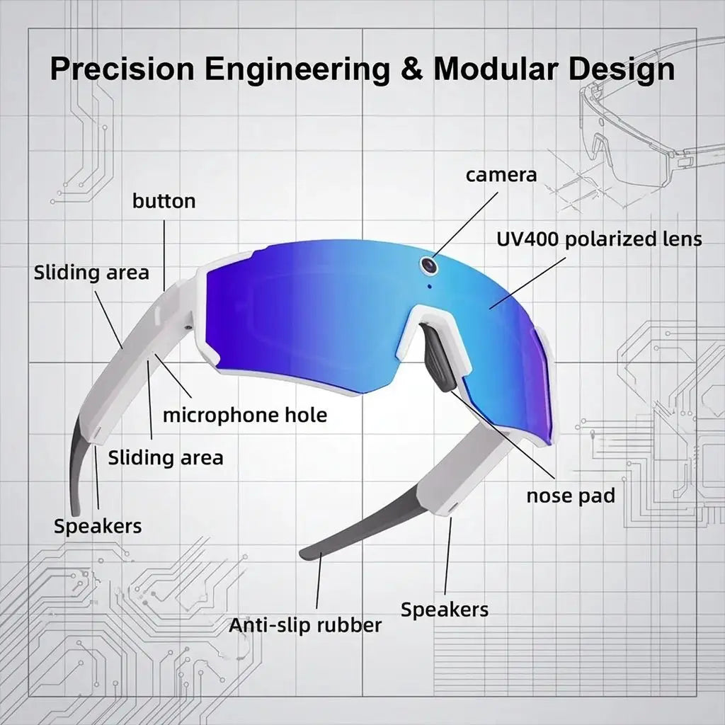 Solis POV Cycling Smart Sunglasses With 8MP Camera AI Translator