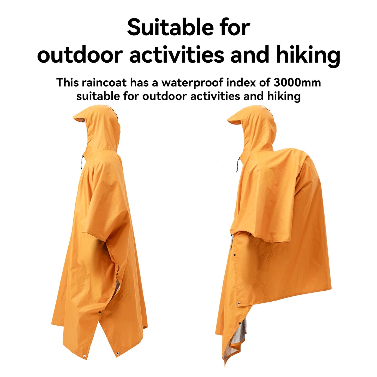 Qunature Raincoat Waterproof Lightweight Multisport Poncho