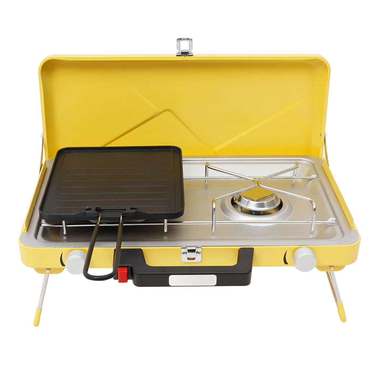 2 Burner Camping Stove 3500W Portable Gas Grill With Piezo Ignition