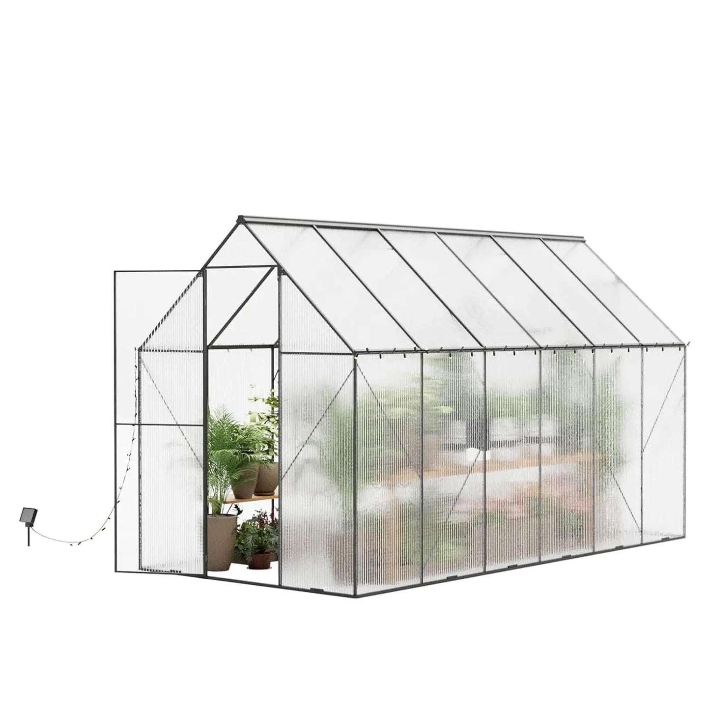Heavy Duty Polycarbonate Walk In Greenhouse Outdoor Garden Backyard