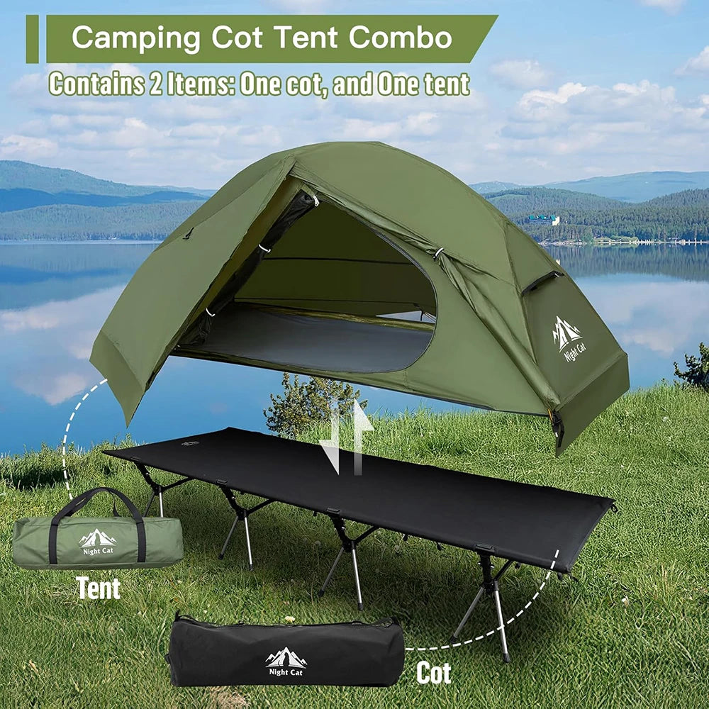 Night Cat Elevated Camping Cot Tent 16 Legged Heavy Duty