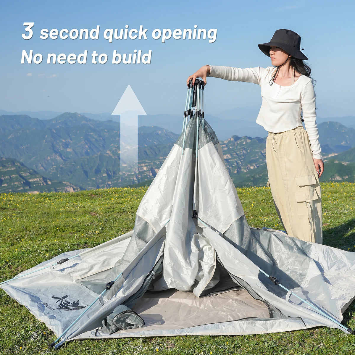 Spherical Hexagonal Camping Tent - Quick-Set Design with Sun/Wind-Resistant Oxford Fabric & 6-Sided Mesh Ventilation