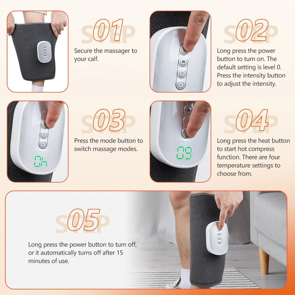 Agdoad Air Compression Calf Massager 4 Modes 8 Intensities
