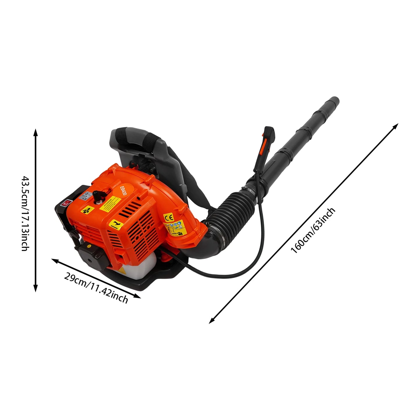 CNCEST 2 Stroke Backpack Gas Leaf Blower For Debris Cleanup