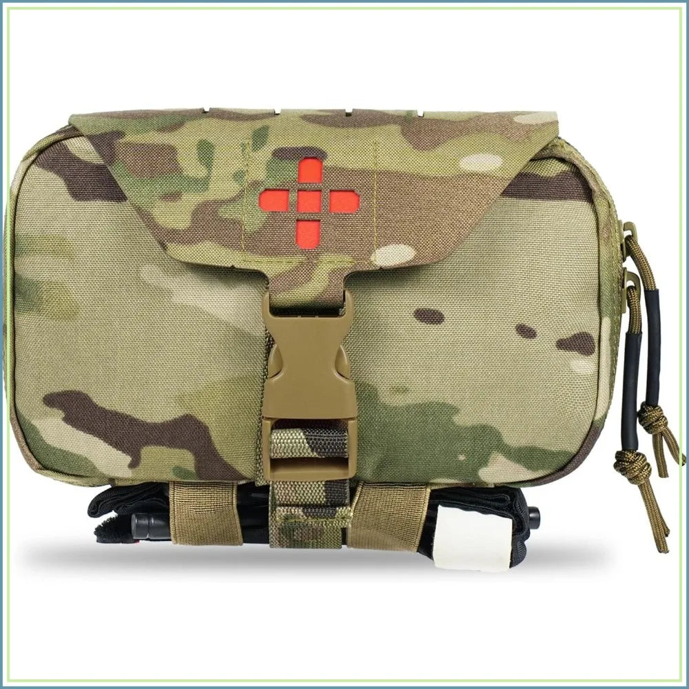 Rapid Deployment Tactical MOLLE Trauma Kit Pouch Quick Release Organizer