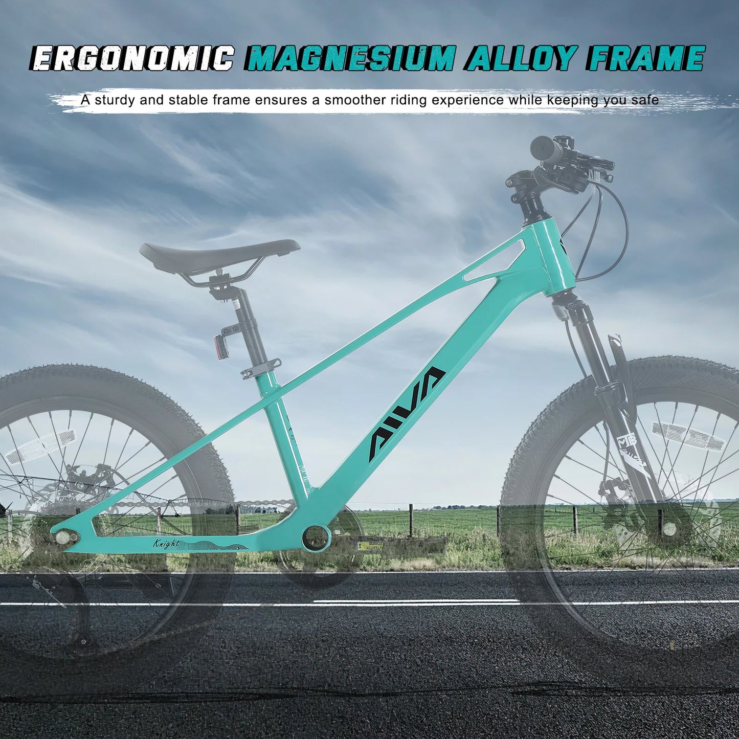 Lightweight Magnesium Hardtail Mountain Bike With Disc Brakes