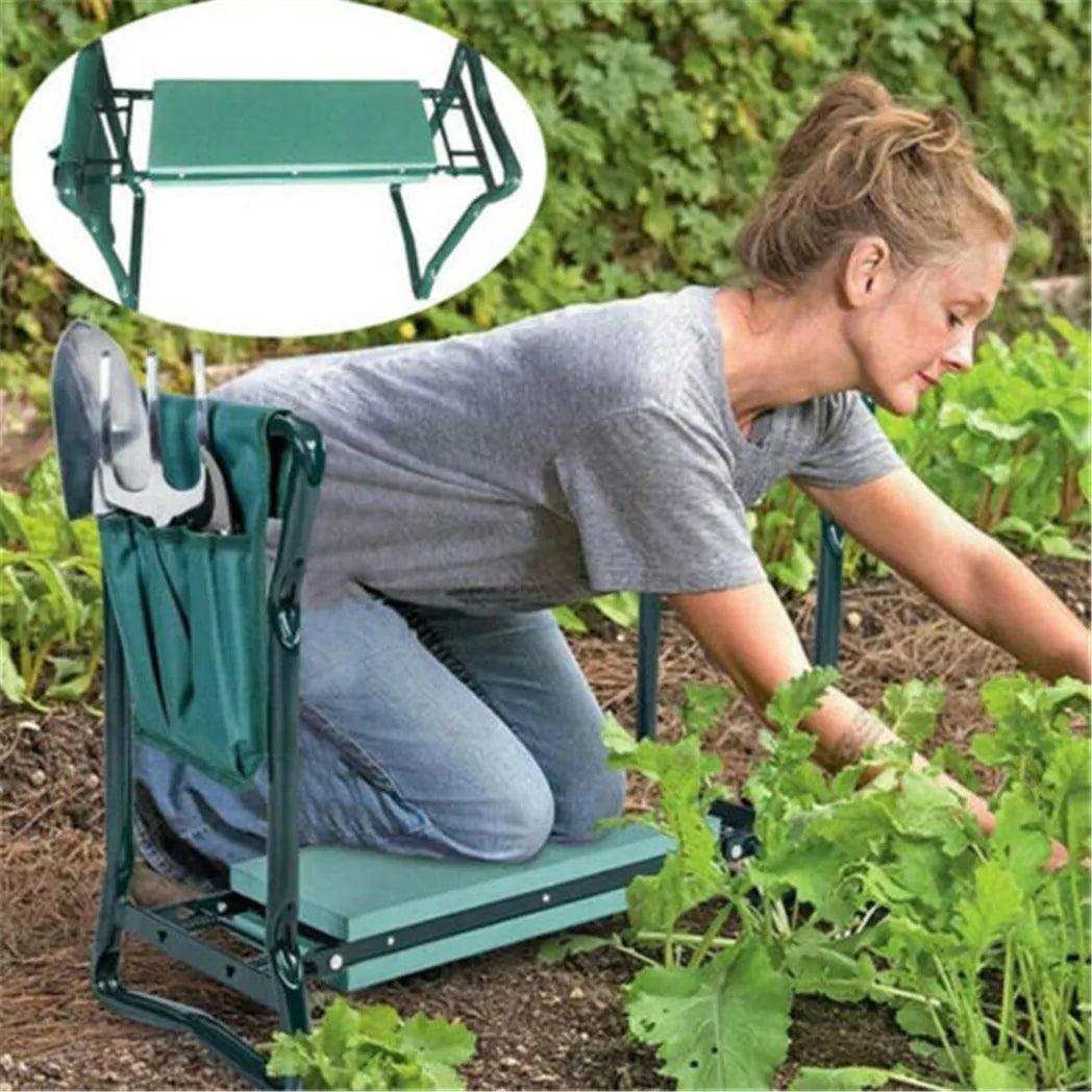 Heavy Duty Garden Kneeler Stool With Padded Seat Folding
