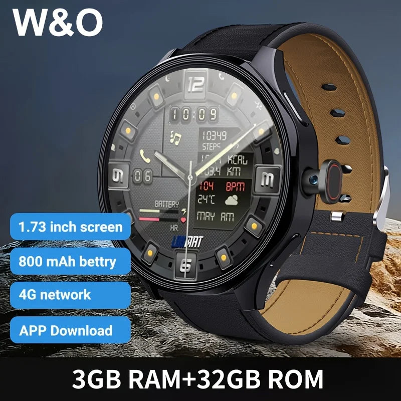 W And O Android 4G SIM Smartwatch AMOLED Display GPS