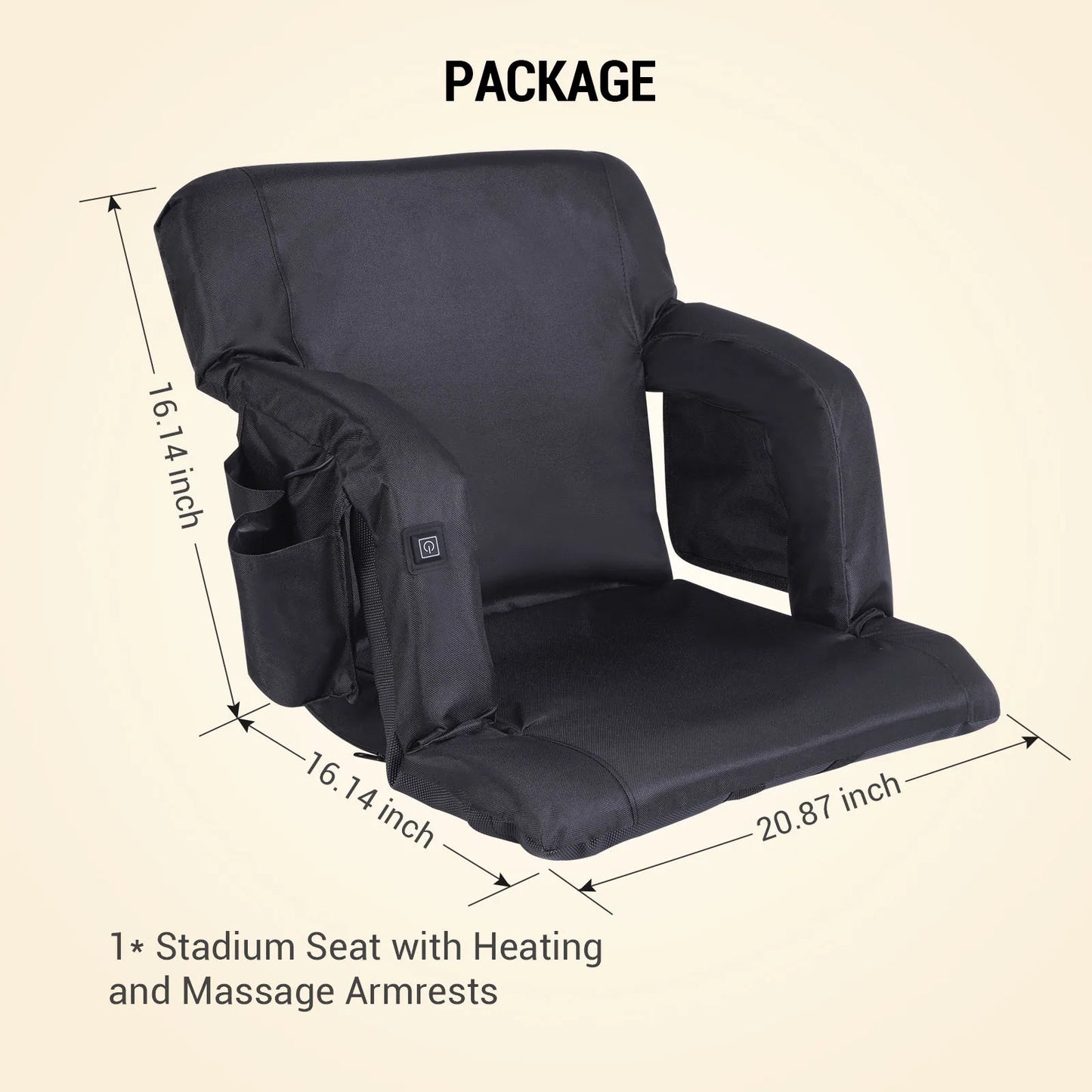Heated Stadium Seats 3 Speed Temperature Winter Warm Heated Seat Mat Electric Camping Traveling Heating Mat Travel Chair Cushion