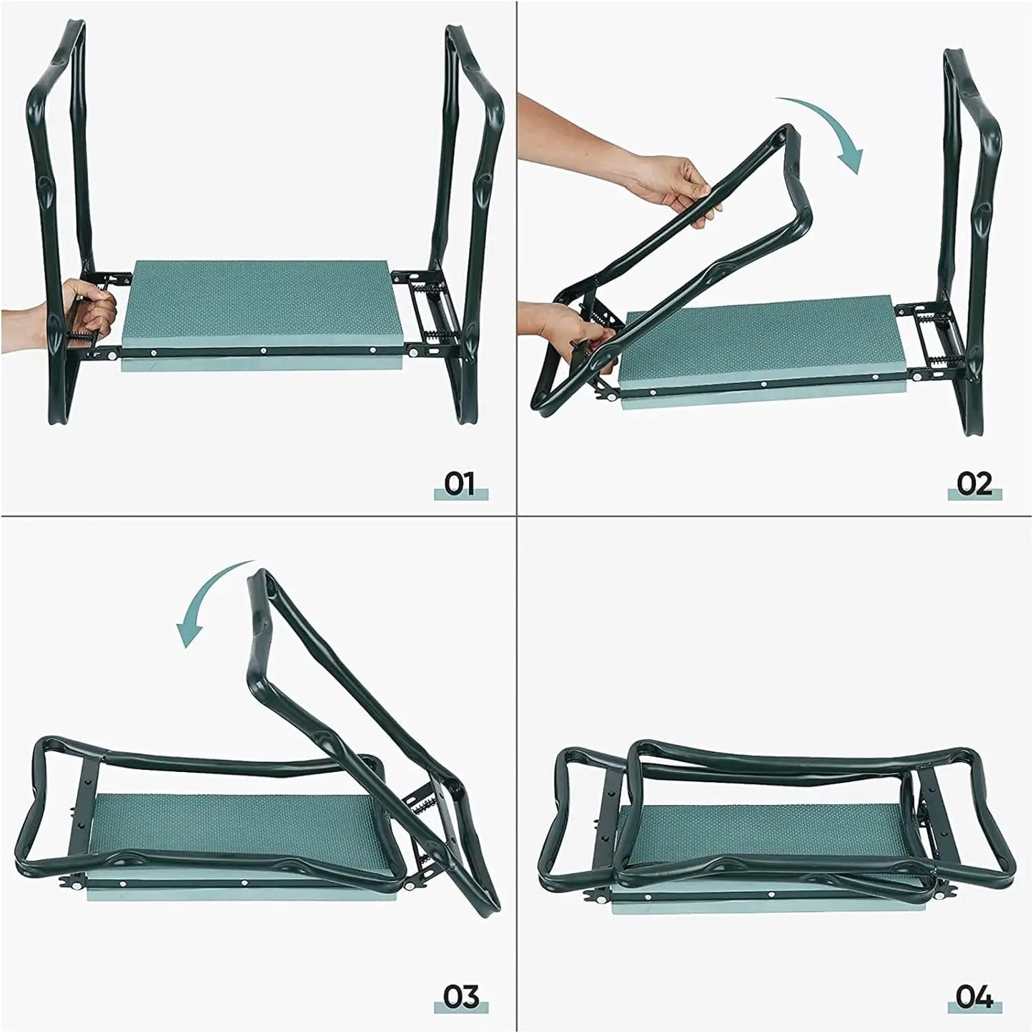 Garden Kneeler And Seat Upgraded Folding Bench Portable With Foam