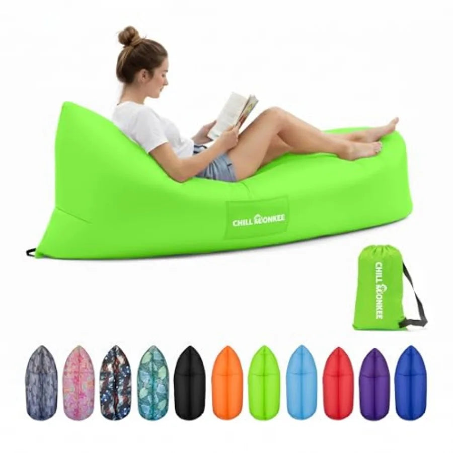 Portable Inflatable Lounger For Beach And Camping Self Inflating Air Couch