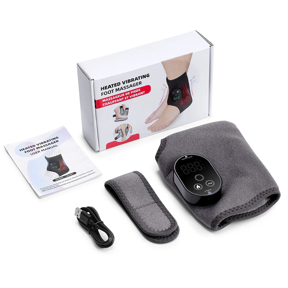 Hailicare Electric Foot Ankle Massager With Heat Vibration