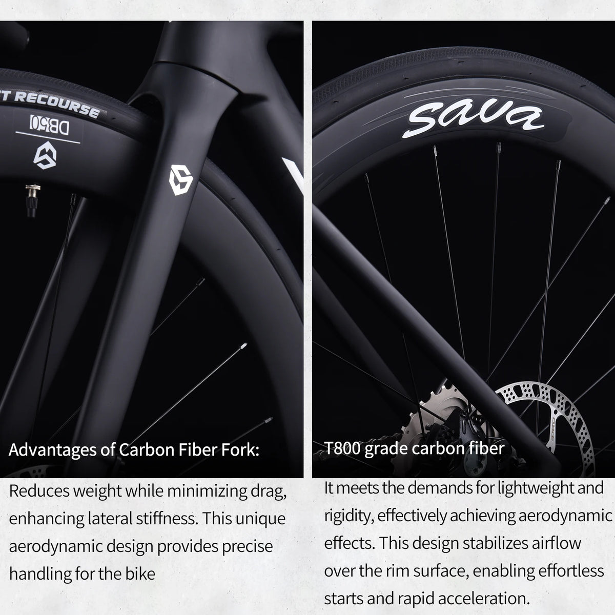 SAVA A7L Pro Carbon Fiber Road Bike Shimano R7100 Groupset