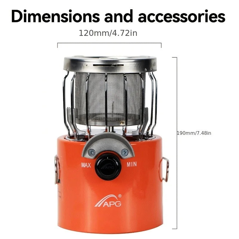 2 In 1 Portable Propane Heater Stove Outdoor Camping