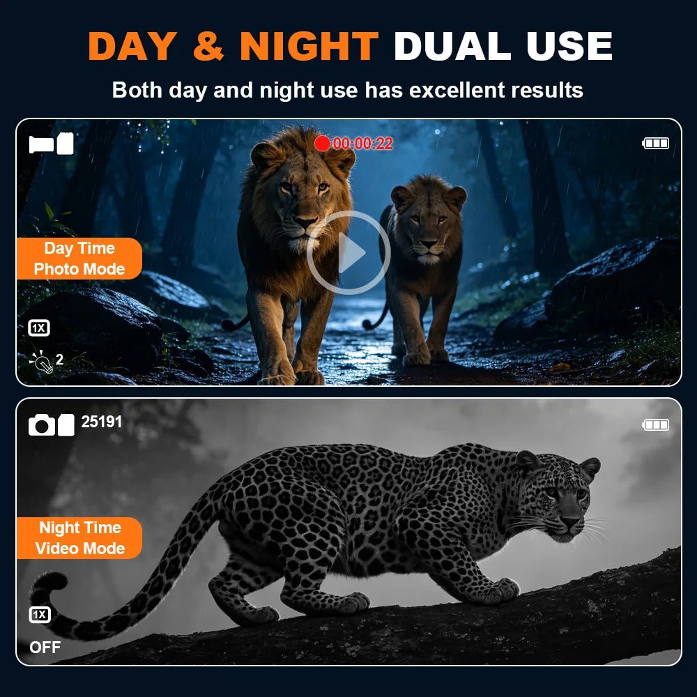 4K Night Vision Binoculars 8X Digital Zoom Infrafred Night Vision Goggles Telescope Day/Night Use for Outdoor Hunting Support Video & Photo