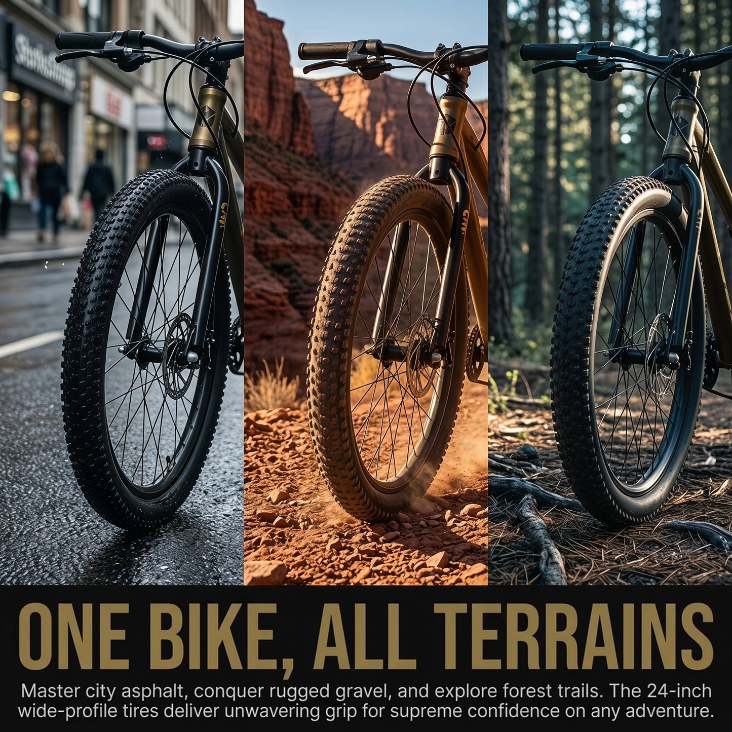 Aluminum Frame 7 Speed Hardtail Mountain Bike With Disc Brakes