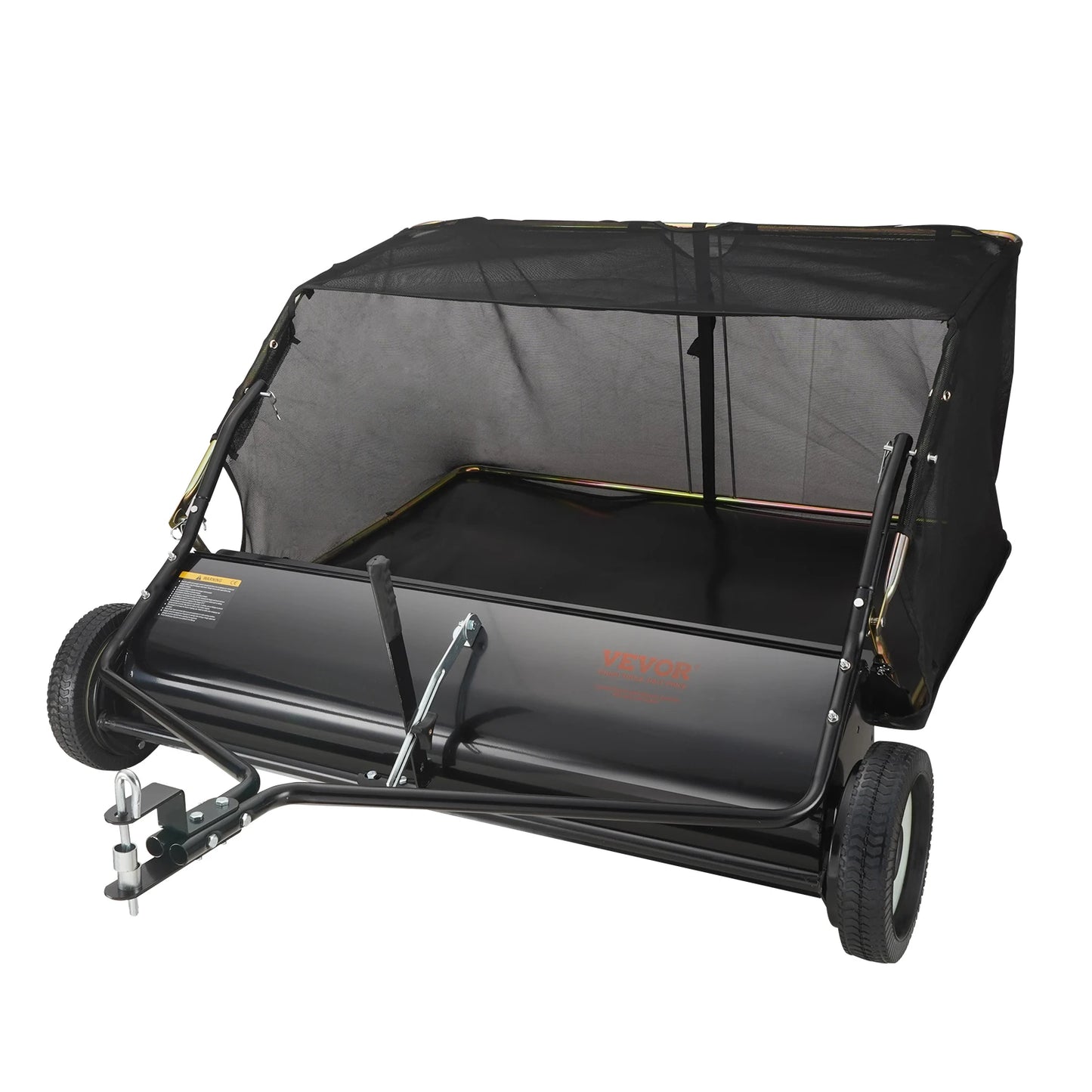 SucceBuy Tow Behind Lawn Sweeper Large Capacity Leaf Grass Collector