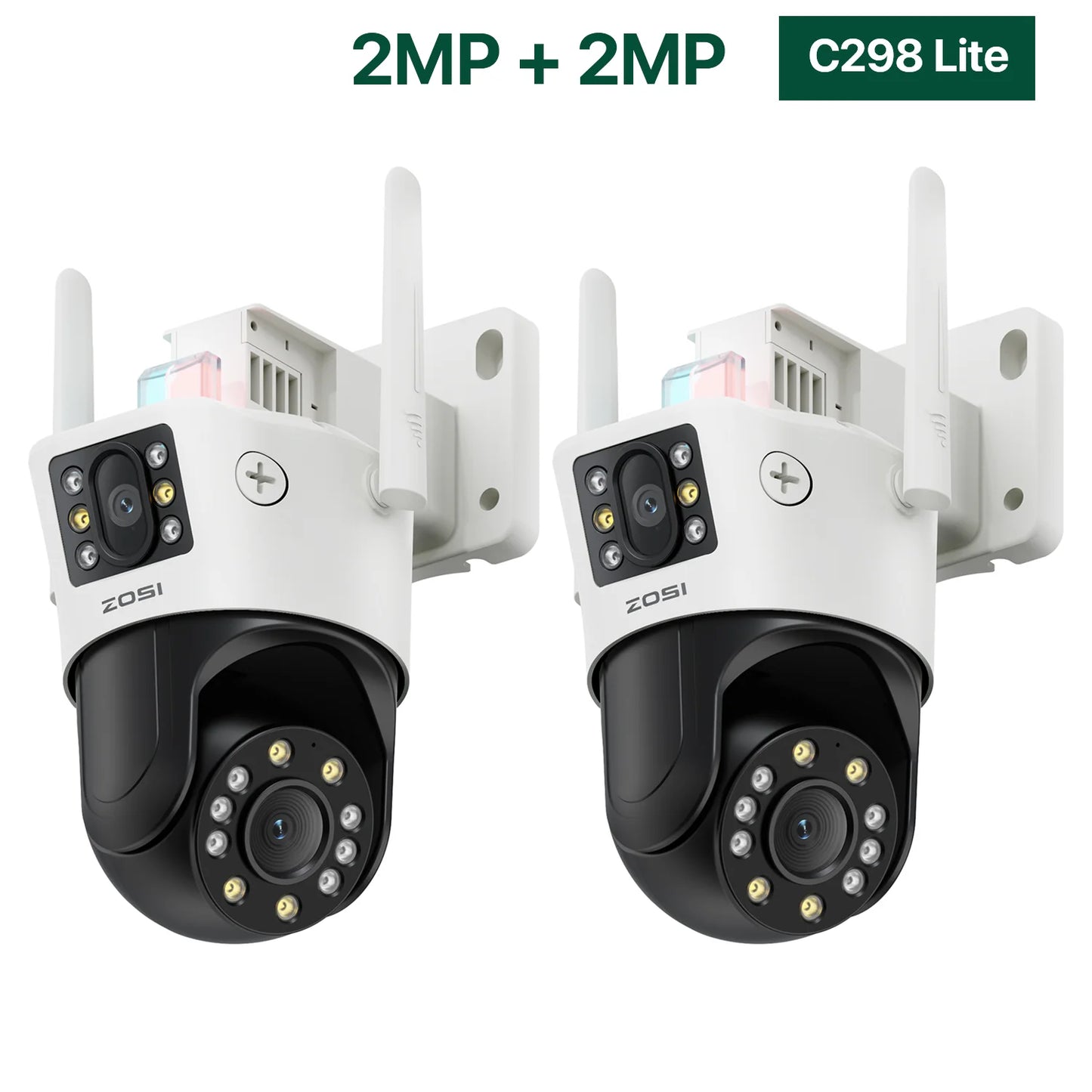 ZOSI 4K 8MP Dual Lens PTZ WiFi Security Camera Outdoor