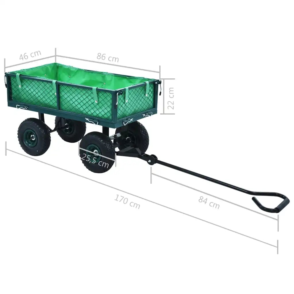 Heavy Duty Garden Cart 350kg Capacity With Removable Mesh Sides For Flatbed