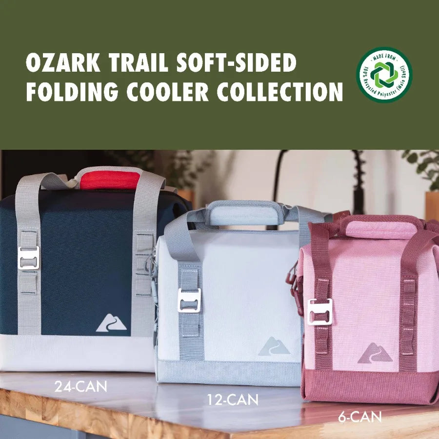 Soft-Sided Folding Cooler With Built-In Bottle Opener